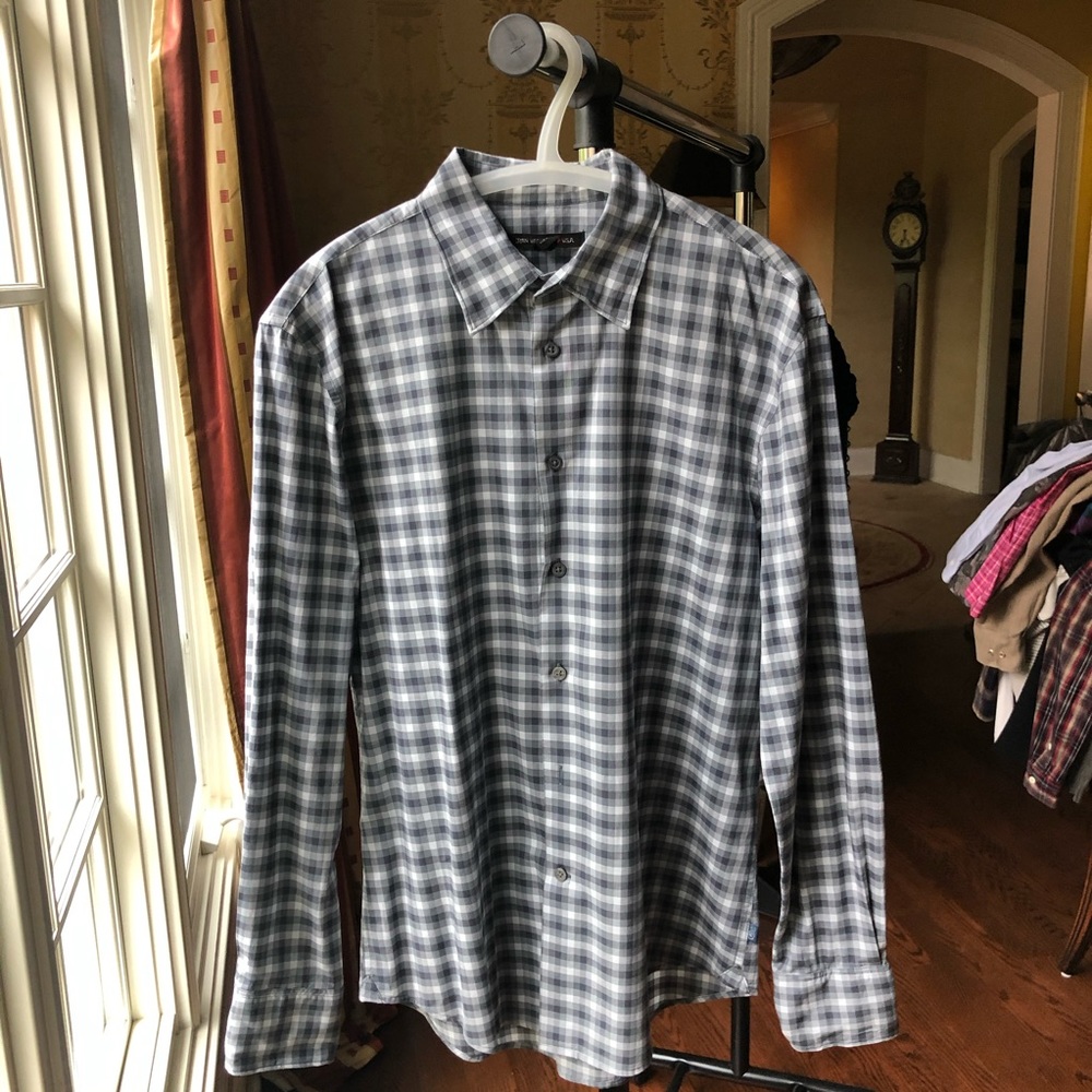 John Varvatos Light Blue Pure Cotton Button Down